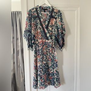 BCBG Max Azria, 100% Silk Wrap Dress Medium